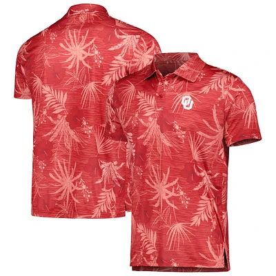 Men's Colosseum Crimson Oklahoma Sooners Palms Team Polo