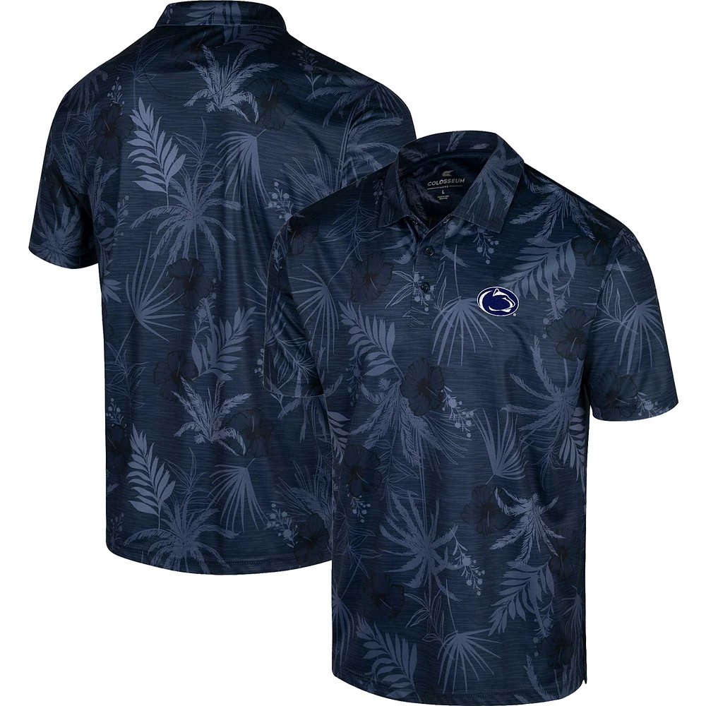 Men's Colosseum Navy Penn State Nittany Lions Palms Team Polo