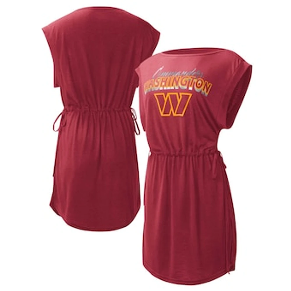 Women's G-III 4Her by Carl Banks Burgundy Washington Commanders G.O.A.T. Swimsuit Cover-Up