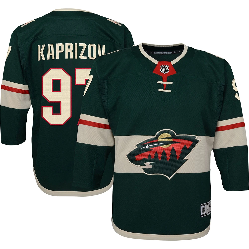 Youth Kirill Kaprizov Green Minnesota Wild Home Premier Player Jersey