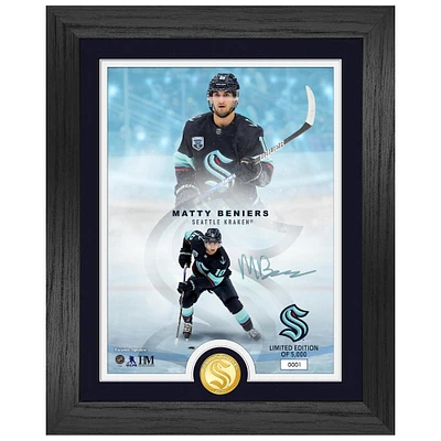 Highland Mint Matt Beniers Seattle Kraken 13'' x 16'' Framed Photo Collage Mint