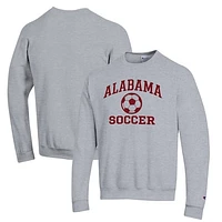 Men's Champion Gray Alabama Crimson Tide Soccer Icon Powerblend Pullover Sweatshirt