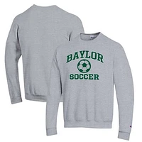 Men's Champion Gray Baylor Bears Soccer Icon Powerblend Pullover Sweatshirt