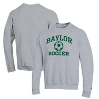 Men's Champion Gray Baylor Bears Soccer Icon Powerblend Pullover Sweatshirt