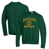 Men's Champion Green Baylor Bears Soccer Icon Powerblend Pullover Sweatshirt