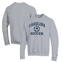 Men's Champion Gray North Carolina Tar Heels Soccer Icon Powerblend Pullover Sweatshirt