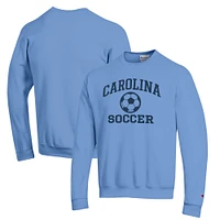 Men's Champion Carolina Blue North Tar Heels Soccer Icon Powerblend Pullover Sweatshirt