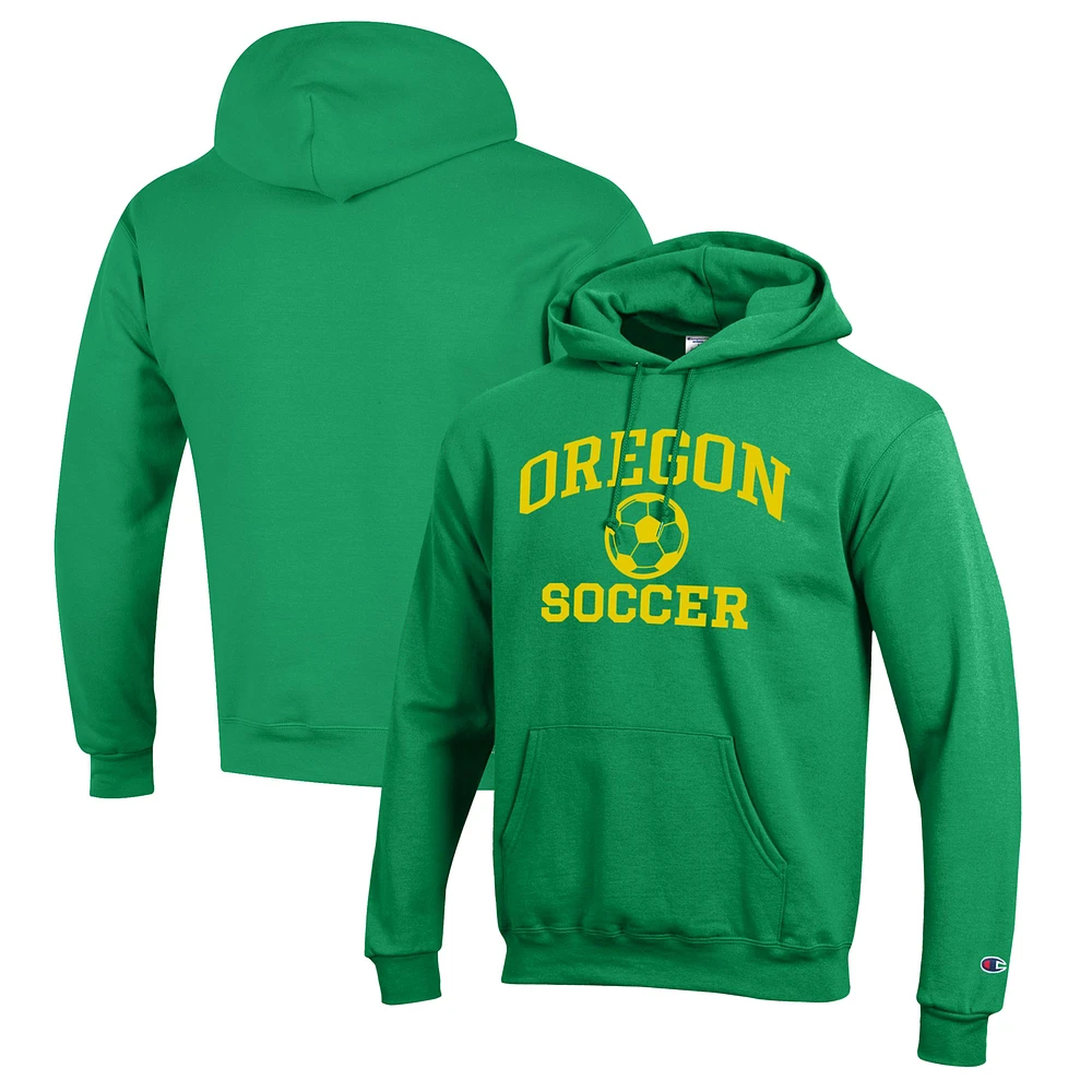 Men's Champion Oregon Ducks Soccer Icon Powerblend Pullover Hoodie