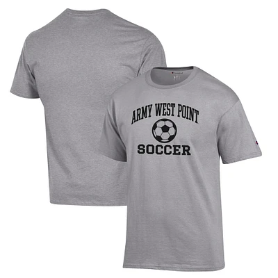 Men's Champion Gray Army Black Knights Soccer Icon T-Shirt