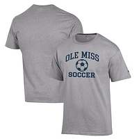 Men's Champion Gray Ole Miss Rebels Soccer Icon T-Shirt