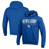 Men's Champion Royal Air Force Falcons Soccer Stack Logo Powerblend Pullover Hoodie