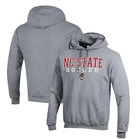 Men's Champion NC State Wolfpack Soccer Stack Logo Powerblend Pullover Hoodie