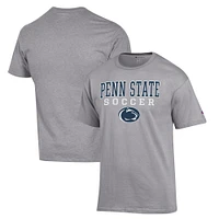 Men's Champion Gray Penn State Nittany Lions Soccer Stack Logo T-Shirt