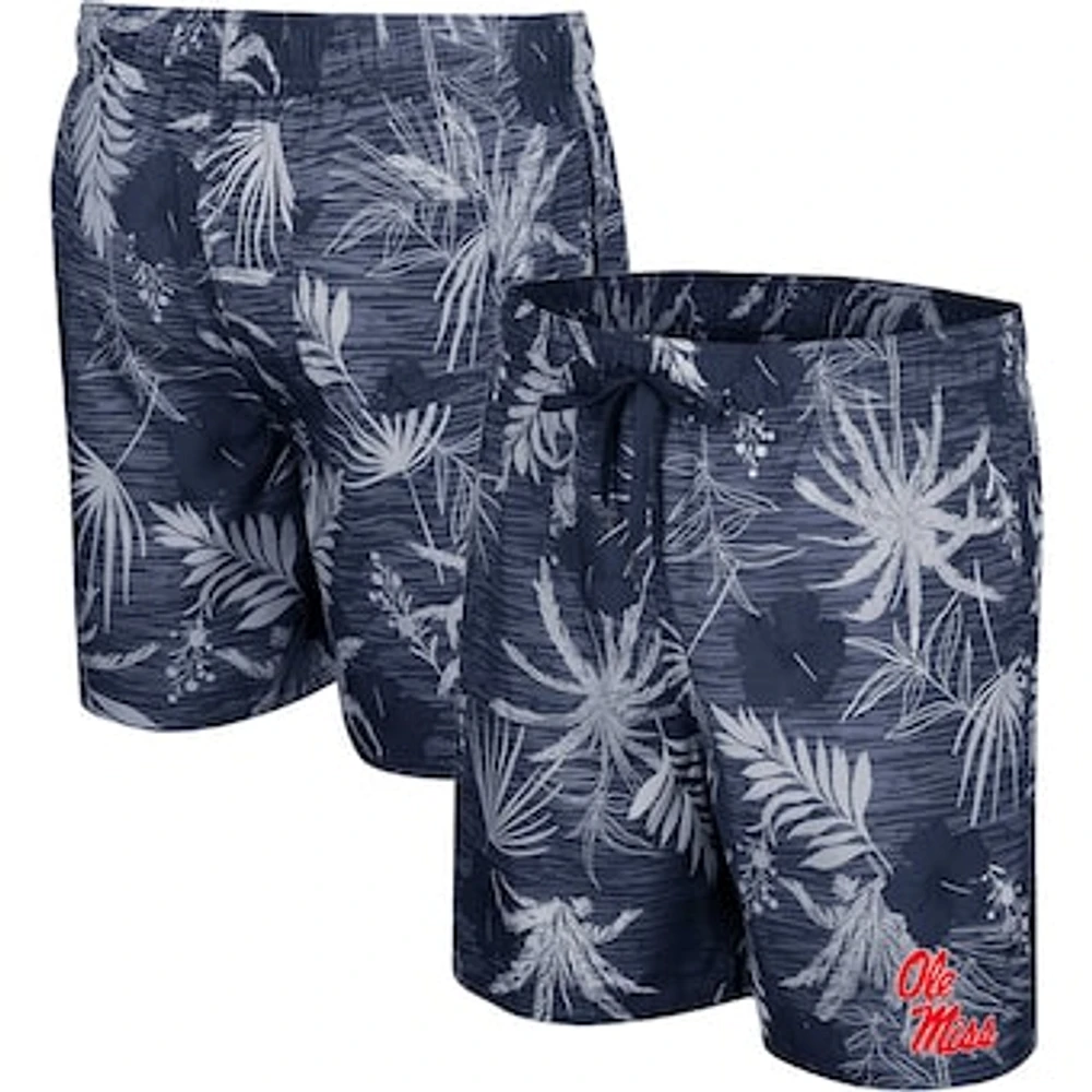 Men's Colosseum Navy Ole Miss Rebels What Else is New Swim Shorts