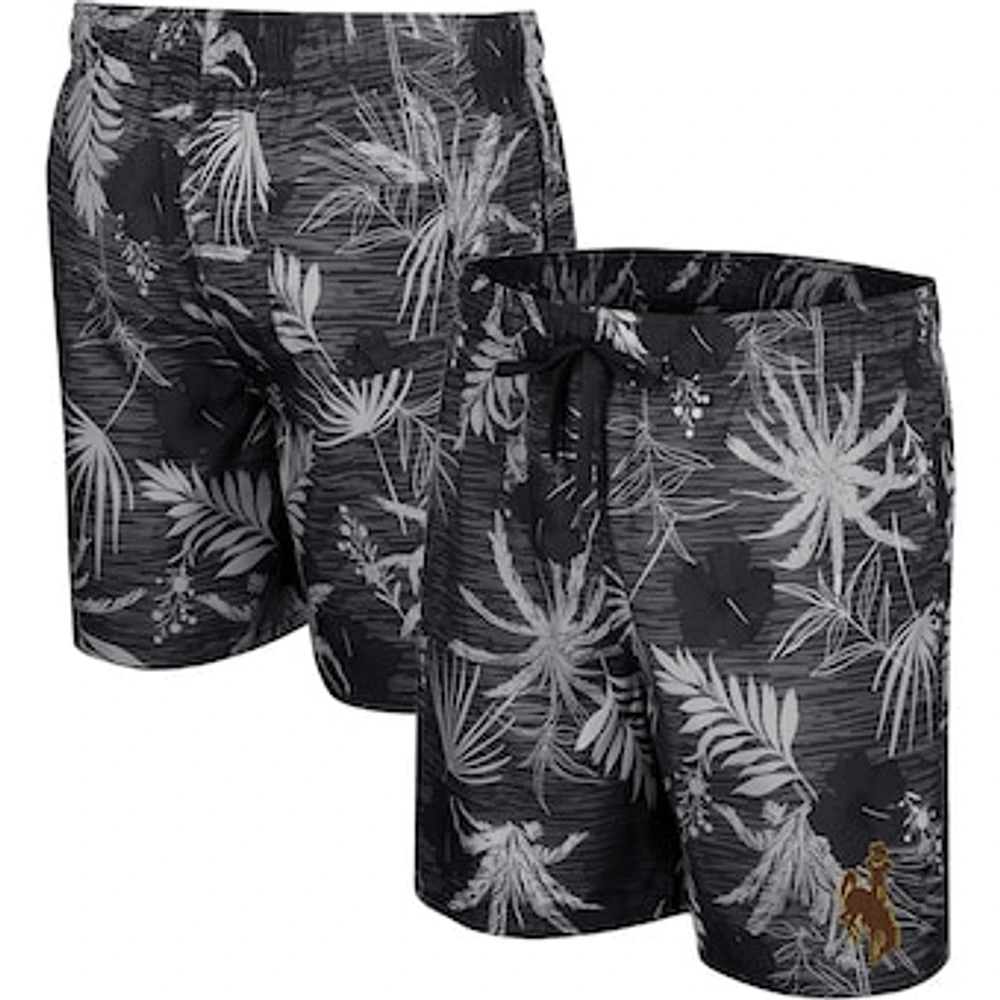 Men's Colosseum Black Wyoming Cowboys What Else is New Swim Shorts