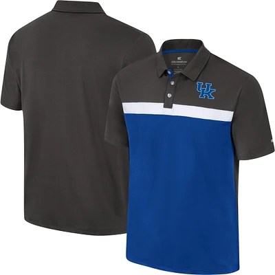 Men's Colosseum Charcoal Kentucky Wildcats Two Yutes Polo