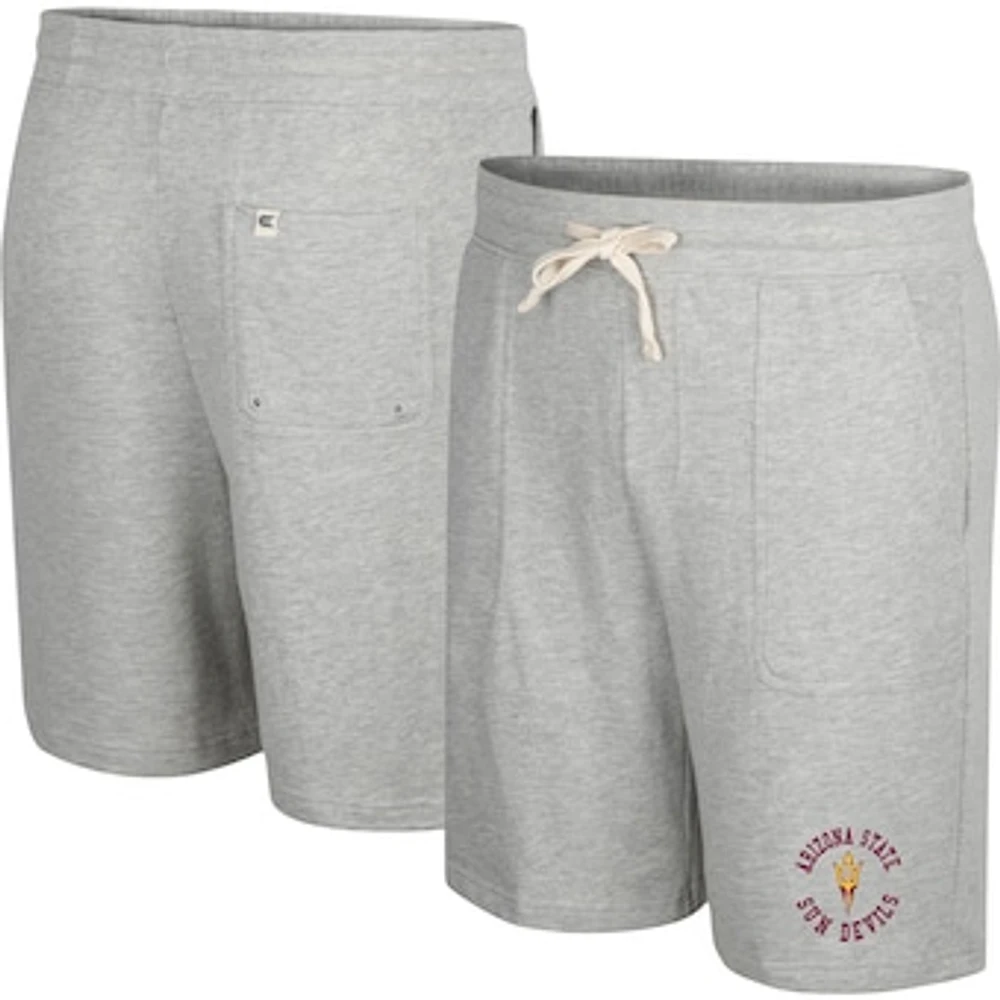 Men's Colosseum Heather Gray Arizona State Sun Devils Love To Hear This Terry Shorts