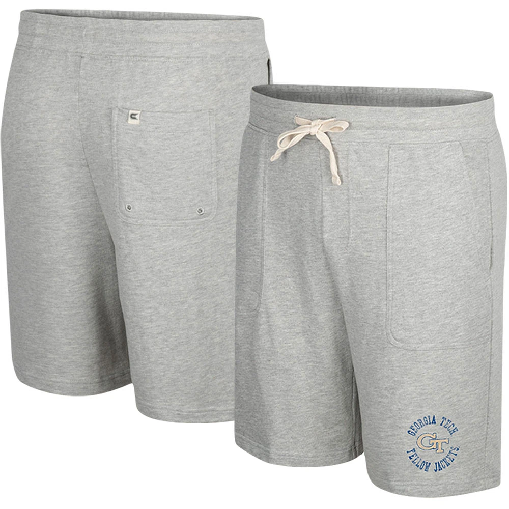 Men's Colosseum Heather Gray Georgia Tech Yellow Jackets Love To Hear This Terry Shorts