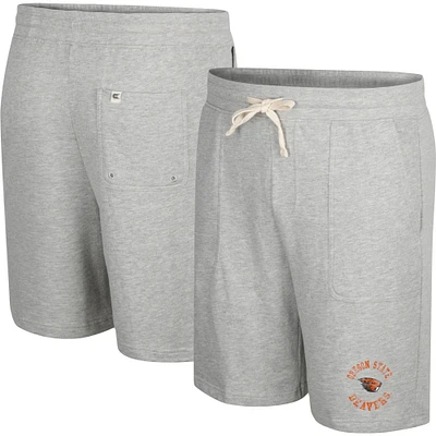 Men's Colosseum Heather Gray Oregon State Beavers Love To Hear This Terry Shorts