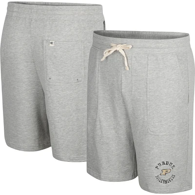 Men's Colosseum Heather Gray Purdue Boilermakers Love To Hear This Terry Shorts