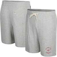 Men's Colosseum Heather Gray Virginia Tech Hokies Love To Hear This Terry Shorts