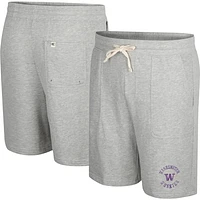 Men's Colosseum Heather Gray Washington Huskies Love To Hear This Terry Shorts