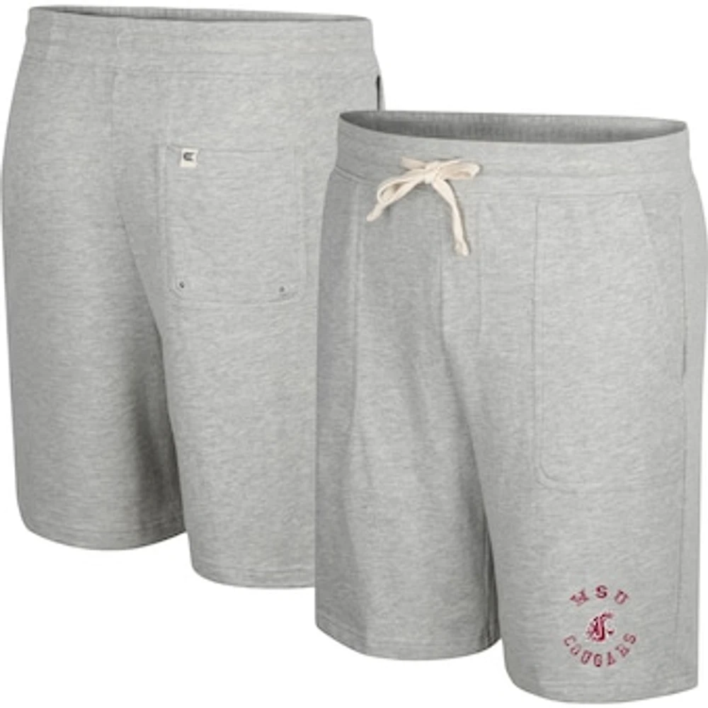 Men's Colosseum Heather Gray Washington State Cougars Love To Hear This Terry Shorts