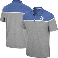 Men's Colosseum Heather Gray Air Force Falcons Chamberlain Polo