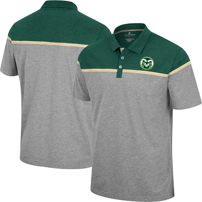 Men's Colosseum Heather Gray Colorado State Rams Chamberlain Polo