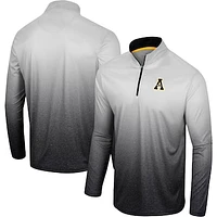 Men's Colosseum White/Black Appalachian State Mountaineers Laws of Physics Quarter-Zip Windshirt