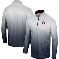 Men's Colosseum White/Navy Auburn Tigers Laws of Physics Quarter-Zip Windshirt