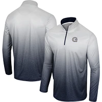 Men's Colosseum White/Navy Georgetown Hoyas Laws of Physics Quarter-Zip Windshirt