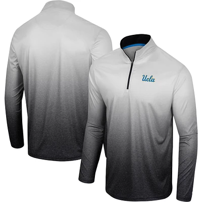 Men's Colosseum White/Black UCLA Bruins Laws of Physics Quarter-Zip Windshirt