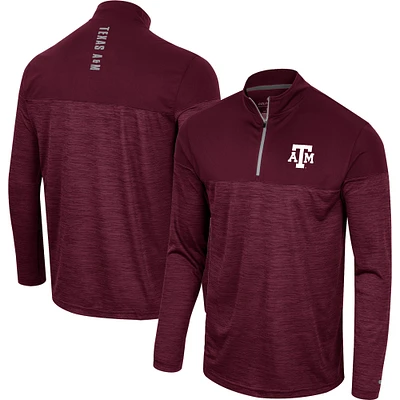 Men's Colosseum Maroon Texas A&M Aggies Positraction Lightweight Quarter-Zip Windshirt