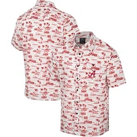 Men's Colosseum White Alabama Crimson Tide Spontaneous is Romantic Camp Button-Up Shirt