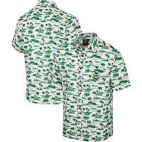 Men's Colosseum White Colorado State Rams Spontaneous is Romantic Camp Button-Up Shirt