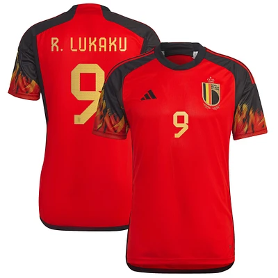 Men's adidas Romelu Lukaku Red Belgium National Team 2022/23 Home Replica Jersey