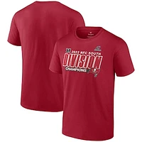 Men's Fanatics Red Tampa Bay Buccaneers 2022 NFC South Division Champions Divide & Conquer Big Tall T-Shirt