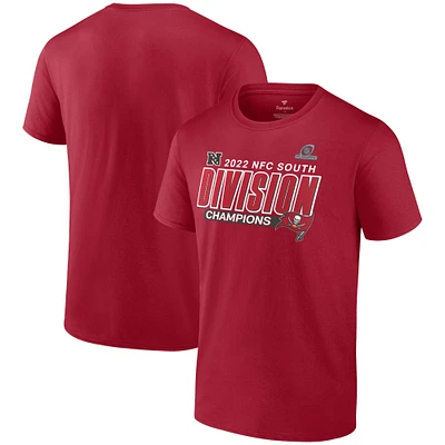 Men's Fanatics Red Tampa Bay Buccaneers 2022 NFC South Division Champions Divide & Conquer Big Tall T-Shirt