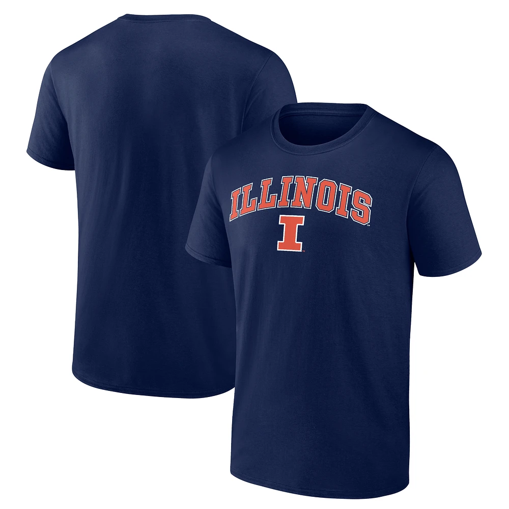 Men's Navy Illinois Fighting Illini Primary Logo T-Shirt