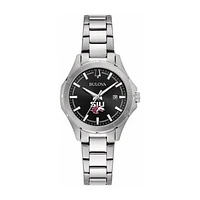Women's Bulova Black Southern Illinois Salukis Stainless Steel Classic Sport Watch