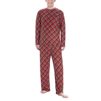Men's Concepts Sport Red/Green LSU Tigers Holly Knit Long Sleeve Top and Pant Set