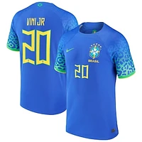 Men's Nike Vinicius Junior Blue Brazil National Team 2022/23 Replica Away Jersey