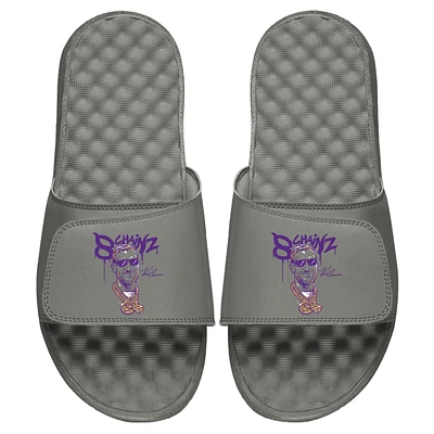 Youth ISlide x BreakingT Kirk Cousins Gray NFLPA 8 Chainz Slide Sandals