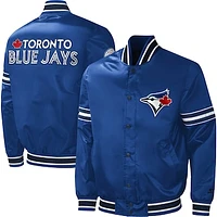 Men's Starter Royal Toronto Blue Jays Midfield Satin Full-Snap Varsity Jacket