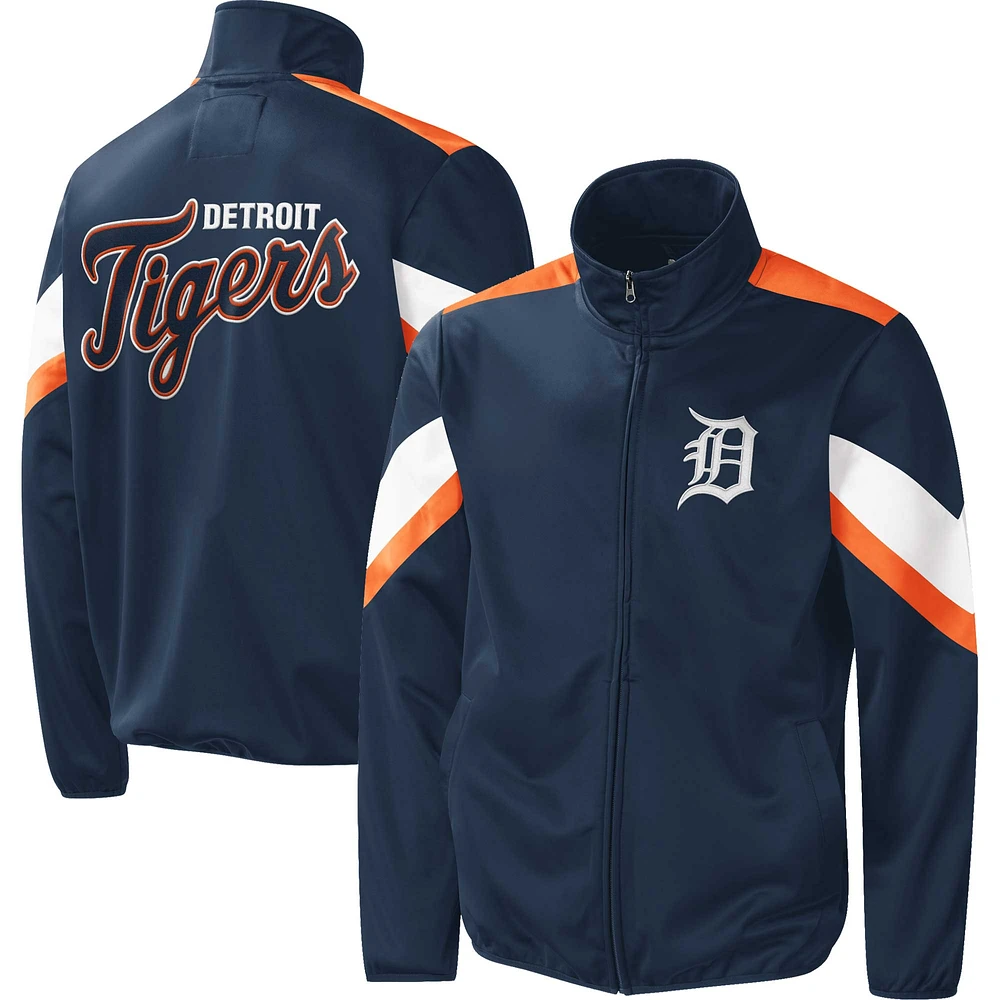 Men's G-III Sports by Carl Banks Navy Detroit Tigers Earned Run Full-Zip - Track Jacket