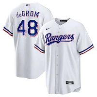 Men's Nike Jacob deGrom White Texas Rangers Home Replica Player Jersey