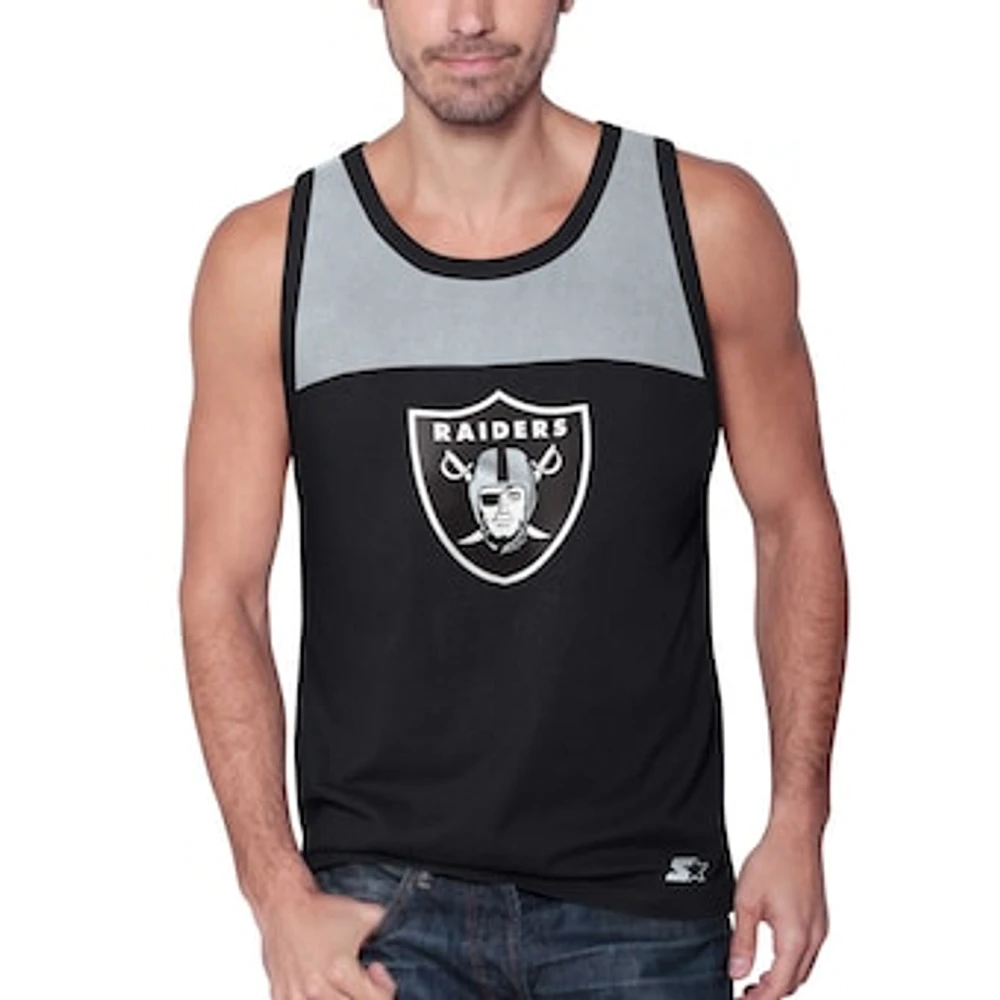 Men's Starter Black Las Vegas Raiders Touchdown Fashion - Tank Top