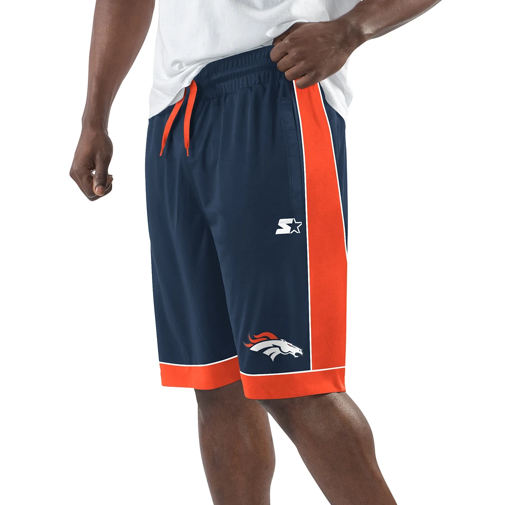 Men's Starter Navy Denver Broncos Fan Favorite - Shorts