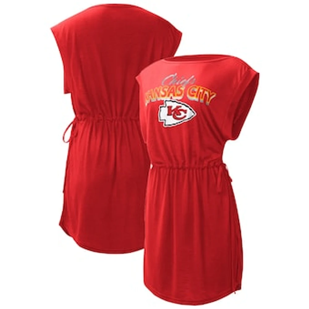 Women's G-III 4Her by Carl Banks  Red Kansas City Chiefs G.O.A.T. Swimsuit Cover-Up - Dress